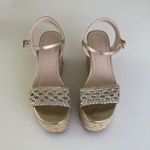 Zara woven wedge sandal size 36 (size 7)